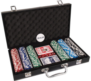 MALETTE CUIR 300 JETONS