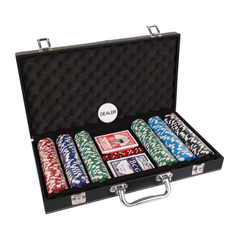 MALETTE CUIR 300 JETONS