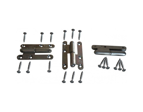 LOT DE 3 CHARNIERES DE MEUBLE 80X45 AVEC VIS