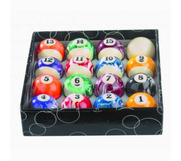 Billes de Billard Jeu Américain marbré polyester 57mm