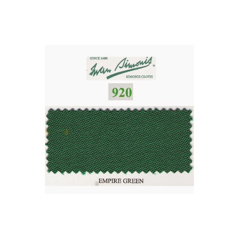 Kit tapis Simonis 920 7ft Empire Green