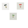 Fléchettes standards 3 vertes 3 noires 3 rouges