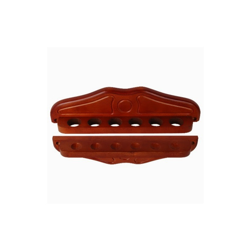Porte-queues de luxe Acajou 6 queues 38,5 x 9,5cm