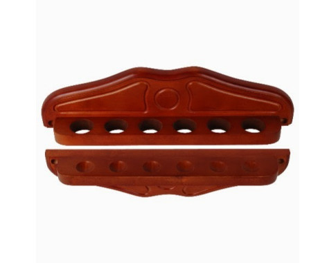 Porte-queues de luxe Acajou 6 queues 38,5 x 9,5cm